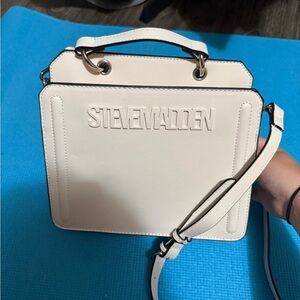 Steve Madden Cream Crossbody Bag with Metallic Hardware